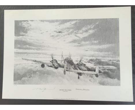 WW2 Black and White Print Titled Before the Storm by Robert Taylor. Limited Edition 33/100. Signed in pencil by the artist an