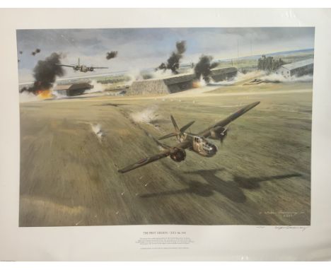 WW2 Colour Print Titled The First Mission/July 4th, 1942, by Nixon Galloway Limited Edition 05/650 Signed by Nixon Galloway .