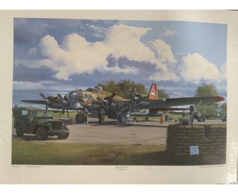 WW2 Colour Print Titled Nine-O-Nine by Philip West. Signed in pencil by the artist. Limited edition 67/860 Measures 24x28 app