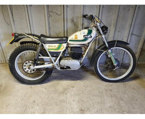 1975 Ossa MAR, 244 cc. Registration number JCE 57N. Frame number B222922. Engine number M222922. In a bid to emulate the comp