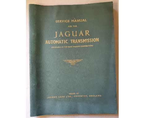 Jaguar Automatic Transmission service manual, with hand written notes. 