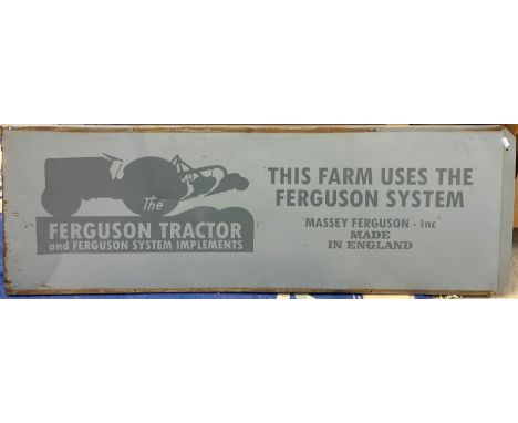 A single side tin Ferguson Tractor advertising sign, 47 x 132 cm. 