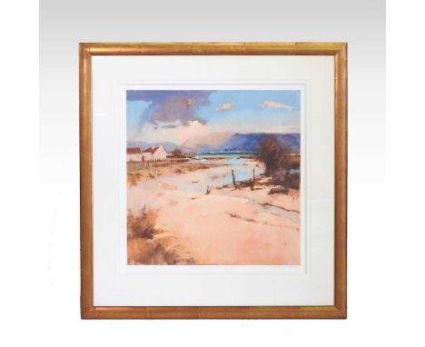 ARR Peter Wileman, b1946, 'The golden light of a tranquil dawn', signed in pencil, lithograph, numbered 58/250, with gallery 