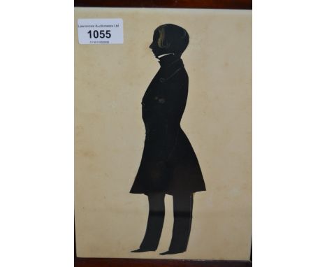 19th Century rosewood framed, silhouette portrait of a gentleman, ' Mr Banks Of Falmouth ', together with a group of four sil