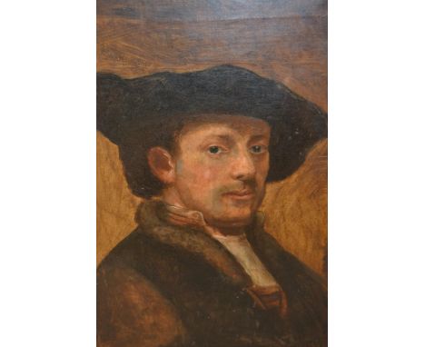 Antique oil on canvas, portrait of a 17th Century Dutch gentleman, 23ins x 17ins 