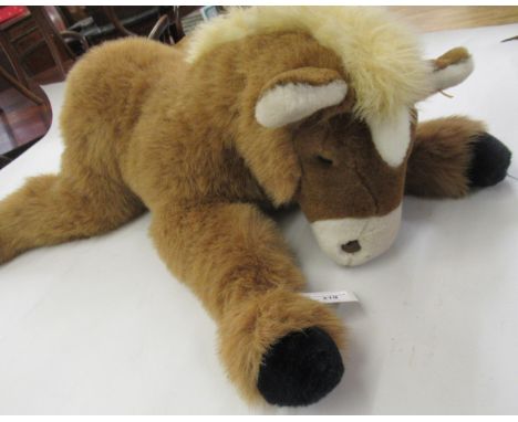 Large Steiff horse, measures 65cm approximately, bearing original button to earGood Condition 