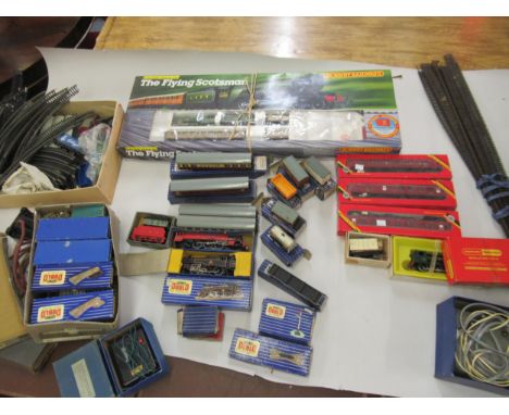 Small quantity of Hornby Dublo with Duchess of Atholl engine and tender, another engine and various rolling stock etc., also 