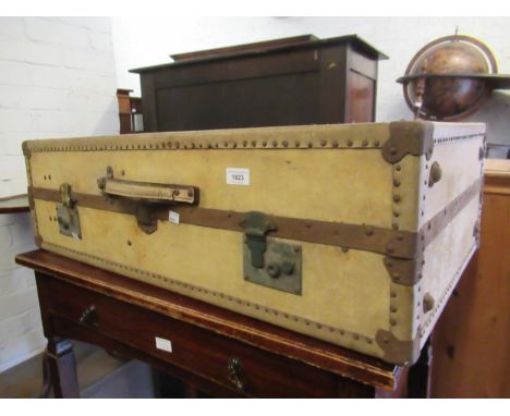 Early 20th Century vellum covered trunk 