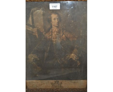 18th Century ebonised fruitwood moulding picture frame ( with engraving ), together with a 19th Century rosewood and gilt pic