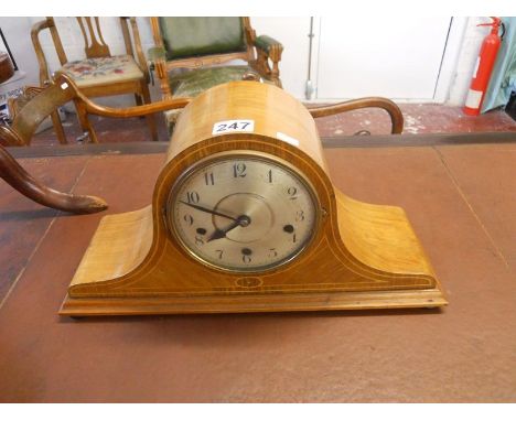 Inlaid mantle clock