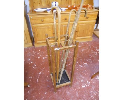 Oak stick stand to include walking sticks