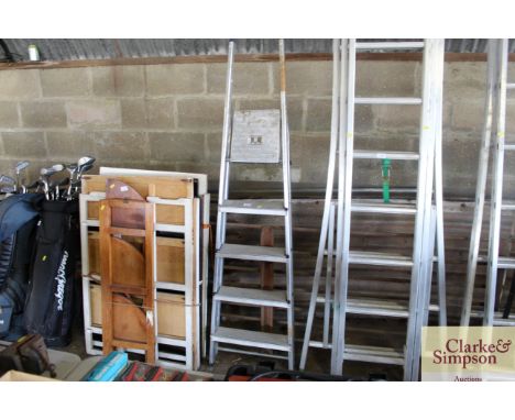An aluminium step ladder