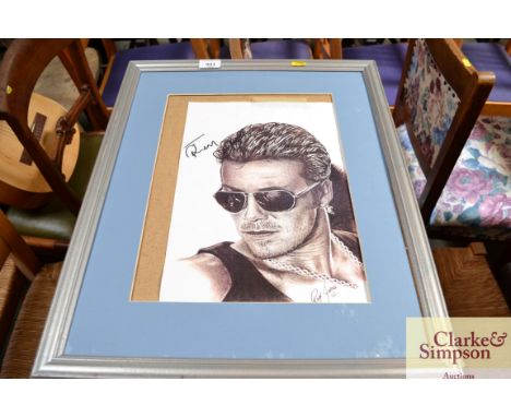 A Ray James print of David Beckham