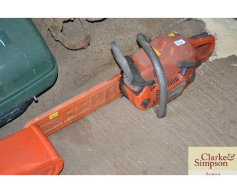 A Husqvarna 350 petrol chainsaw