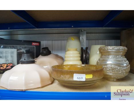 A quantity of various light shades
