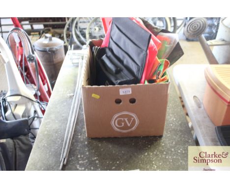 A Dremel tool bag and a quantity of kitchen knives; and coloured military helicopter markers 