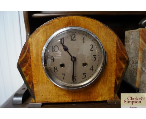 Two hole mantel clock