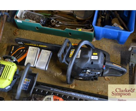 A McCulloch petrol chainsaw