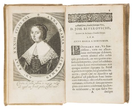 Elzevier.- Defender of female education.- Schurman (Anna Maria van) Opuscula Hebræa, Græca, Latina, Gallica: Prosaica &amp; m