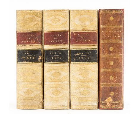 Elzevier.- Apollonius, of Rhodes. Argonauticorum libri IV, with Latin translation by J.Hoelzlin, title in red &amp; black wit