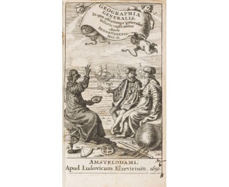 Elzevier.- Geography.- Varenius (Bernhard) Geographia generalis in qua affectiones generales telluris explicantur, first edit