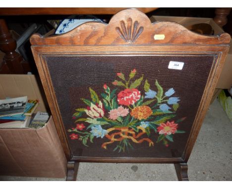 A needlework firescreen 