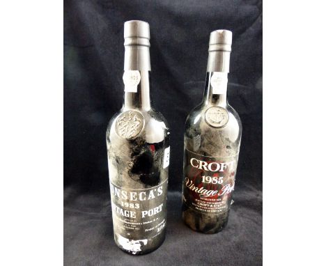 Two bottles of vintage port, Croft 1985 and Fonseca 1983
