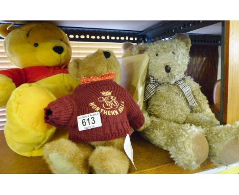 Four vintage style teddy bears