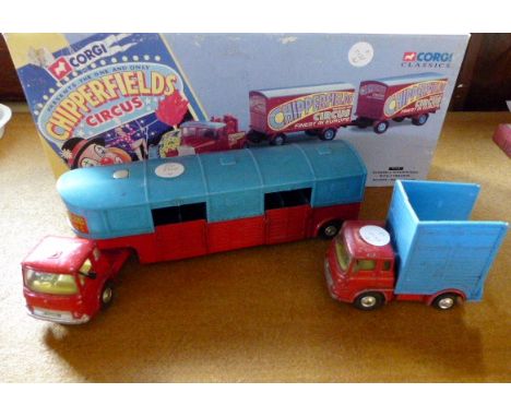 A boxed Corgi Chipperfield's Circus lorry and trailers 97915 and matching Corgi Chipperfield's Circus horse truck and one oth