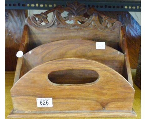 Wooden vintage style letter rack