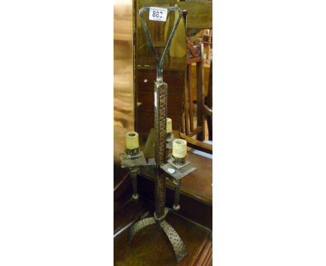 Metal three branched candlestick