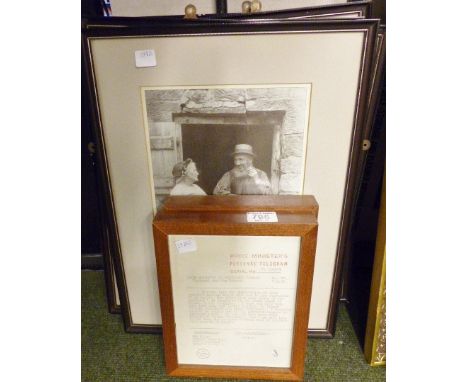 Quantity of vintage photographs, a photo of Winston Churchill and a telegram from Winston Churchiull to President Trueman dat