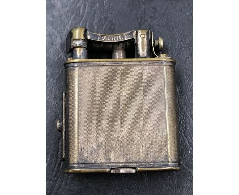 A VINTAGE DUNHILL SILVER PLATED LIGHTER WITH UNUSUAL PROJECTING WICK FEATURE. 