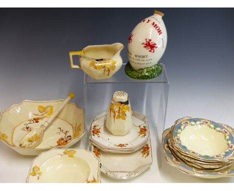 A COLLECTION OF VINTAGE, ART DECO AND OTHER CHINA WARES TO INCLUDE DESSERT SERVICES, VARIOUS PLATES AND GLASS WARES ETC.