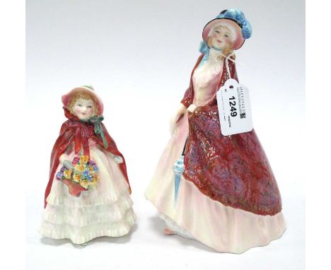 Royal Doulton Paisley Shawl, HN1987; Royal Doulton Granny's Shawl, HN1647 (damaged). (2)