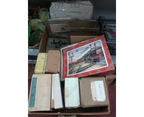 Jigsaw Puzzles, to include wooden victory Flying Scotsman, Chad Valley, approximately fifteen, completeness unknown:- One Box