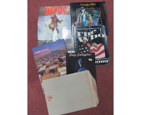 Music Tour Programmes - AC/DC, Pink Floyd, U2, Joshua Tree, The Who, Rory Gallaher, Marillion (6).