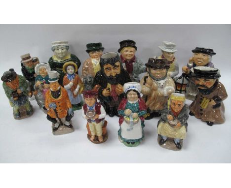 Eight Wood &amp; Sons The Charles Dickens Toby Jug Collection, 'Jugs by Franklin Mint', eight Roy Kirkham pottery toby jugs;-