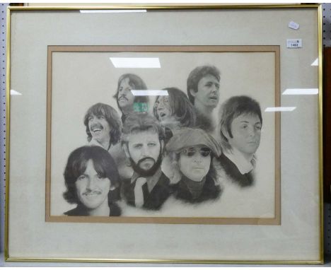 Chaplan Print of The Beatles, 43 x 57