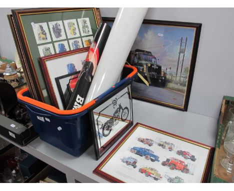 Posters - Suzuki, Yamaha, Kawasaki, Honda, BMW, Bimota - 1990s, rugby and truck prints, mirrors, Mars, etc.