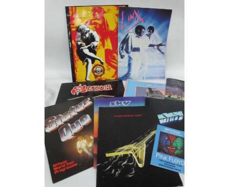 Music Tour Programmes - Megadeth, Wishbone Ash, Sky (x2), Linx, Dire Straits, Status Quo, Guns 'N' Roses, Saxon and Pink Floy