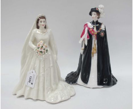 Royal Worcester Figurines 'The Order of the Garter' Limited edition of 4500 and HM Queen Elizabeth II (2).