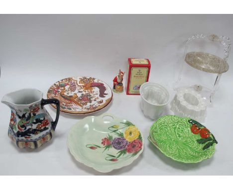 Winton &amp; Shelley Jelly Mounds, Radford, Crown Derby and other plates, Losol jug, Santa Bunnykins, Lucite cake stand:- One