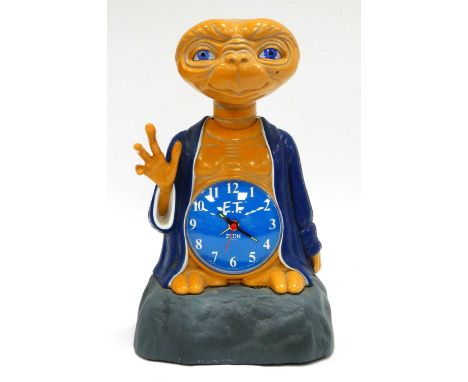 Zeon E.T. Alarm Clock, circa 1982, 24cm high.