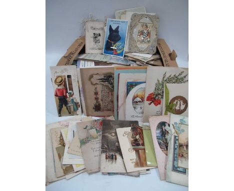 Menus, theatre programmes, early XX Century Christmas Cards, other paper ephemera:- One Box.