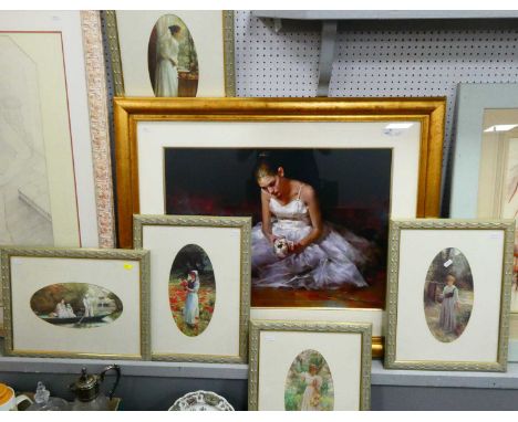 Stephen Pan Limited Edition Print 10/20, of a seated ballerina, 48 x 66cm, together with five prints (6).