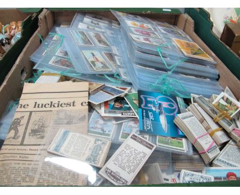 Cigarette and Trade Cards, Nabisco, Wills', Players, Turf, Salmon and Gluckstein, etc, large quantity:- One Box.