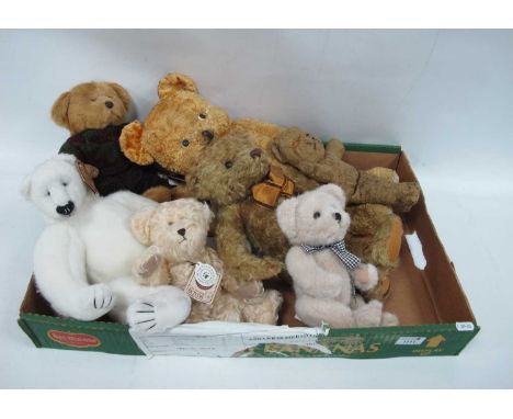 Teddy Bears - Merrythought limited edition of 250 'Victoria Bear', Boyds, Russ, Latimer Bendley, two earlier. Dennis Purringt