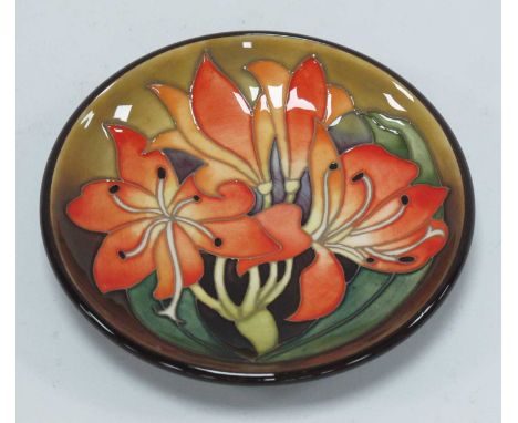 Moorcroft Gold Member 2024-2025 Natal Lily Coaster 780/4 Designer Emma Bossons Frsa 12cm diameter.