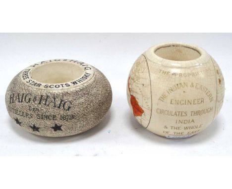 Advertising Haig and Haig Three Star Scots Whisky Match Striker, together with an advertising match holder. Joseph Couston, L